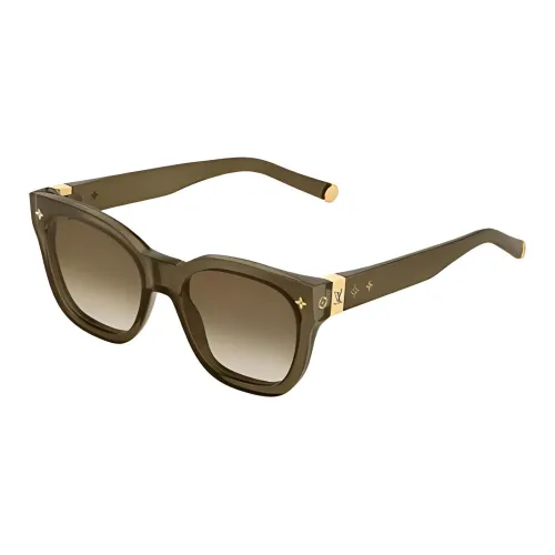 LOUIS VUITTON Acetate Square Sunglasses Women's Brown