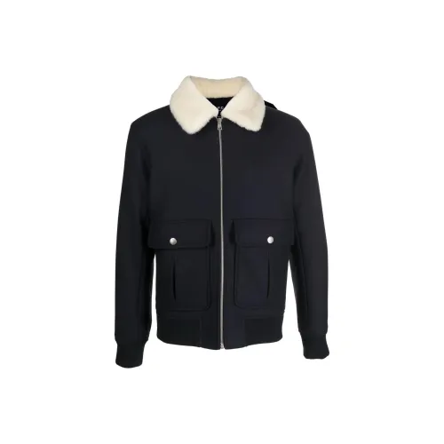 A.P.C Jackets Men Marine Blue