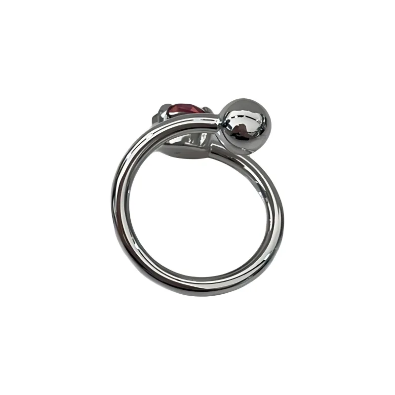 JUSTINE CLENQUET Brass, Palladium Plated, Crystal, Glass Rings Women's Silver-1