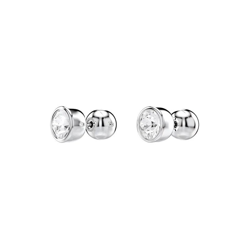 Swarovski Rhodium-Plated Stud Earrings Women's Silver-2