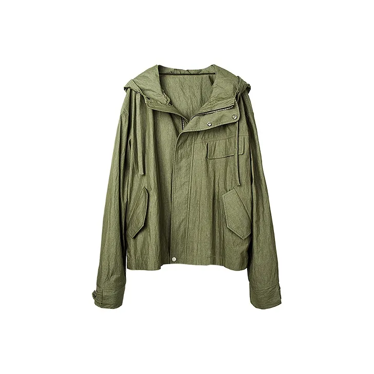 HUANXIANGZHE Jackets Unisex Army Green-0