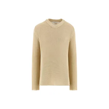 Ferragamo V-neck Linen-blend Jumper