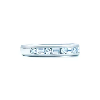 TIFFANY & CO. Platinum Diamond Rings Women's Silver