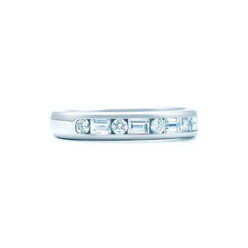 TIFFANY & CO. Platinum Diamond Rings Women's Silver
