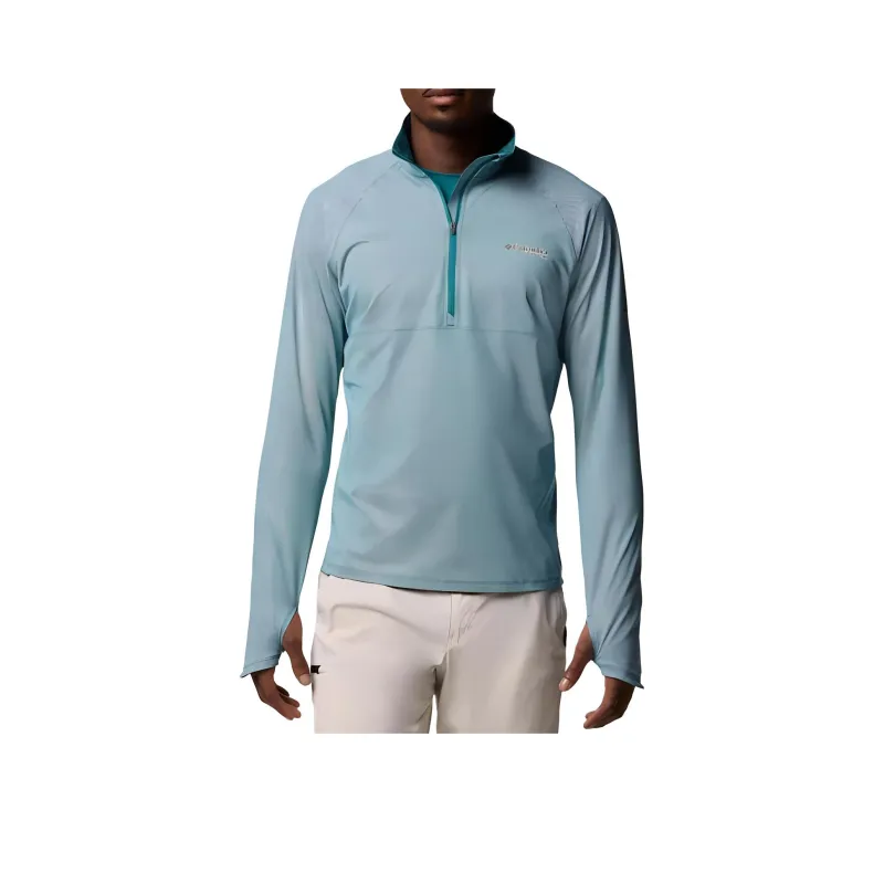 Columbia Summit Valley Omni-Shade Omni-Freeze Omni-Wick Shirt Men's River Blue-0