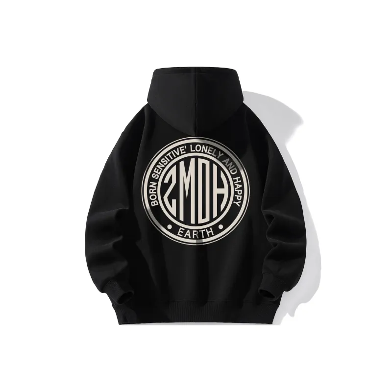 ZMOH Fleece Lined Hoodie Unisex Couple's-11