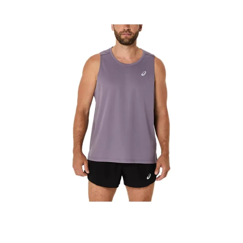 Asics SILVER Tank Tops Men's Lavender Gray-0