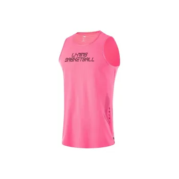 LiNing Basketball Collection Tank Tops Men's Fluorescent Lotus Pink