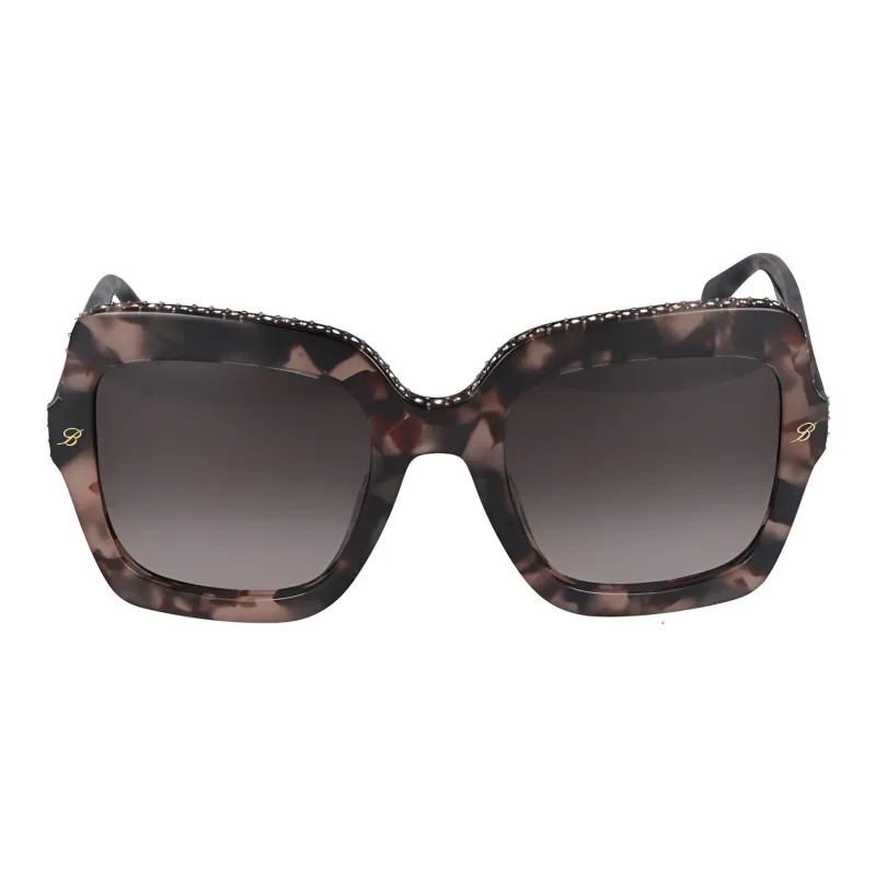 Blumarine Acetate Square Sunglasses Women's Brown-1