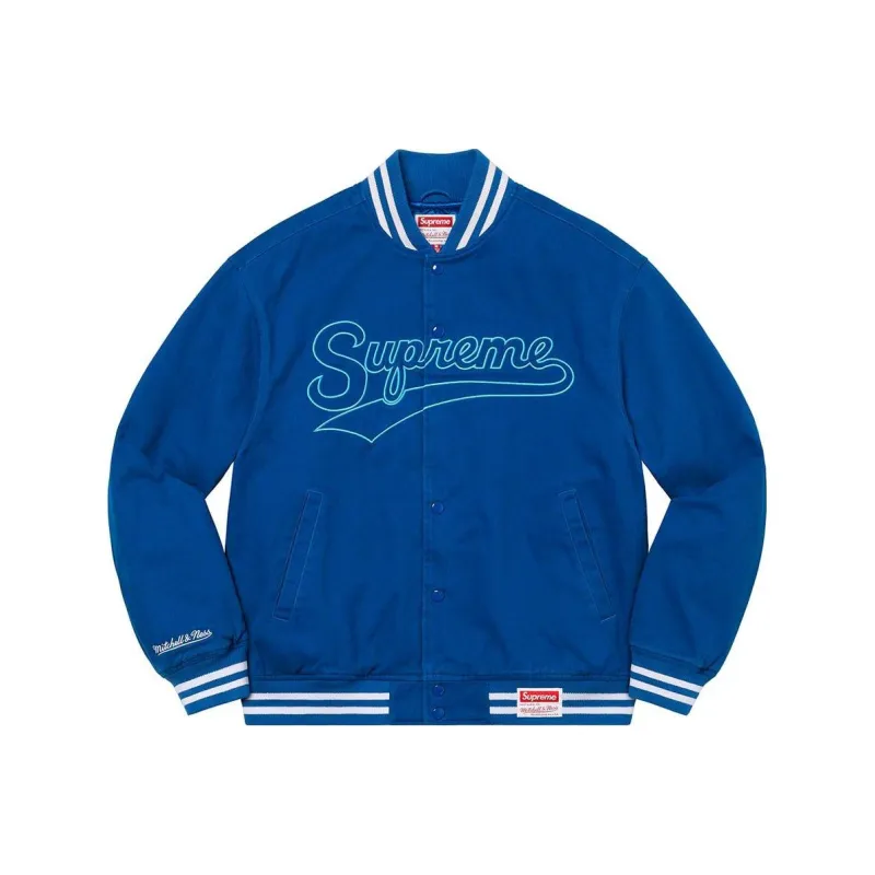 Supreme Mitchell & Ness Doughboy Twill Varsity Jacket-0