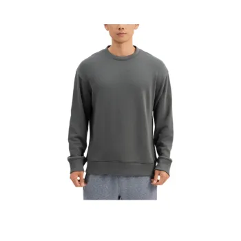 DECATHLON DOMYOS CREW NECK SWEATER 500 Sweatshirt Men's Khaki Gray