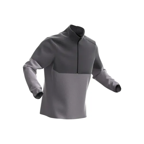 DECATHLON MH500 QUECHUA Sweatshirt Men's Light Gray/Carbon Gray