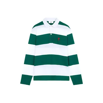 AMIPARIS Polo Shirts Men White Green Multicolor