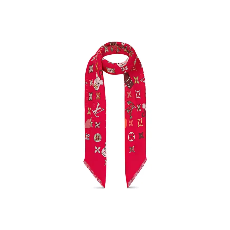 LOUIS VUITTON Shawls Unisex Red-1