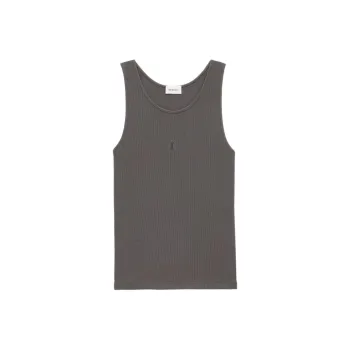 SAINT LAURENT Cassandre embroidered Tank Top