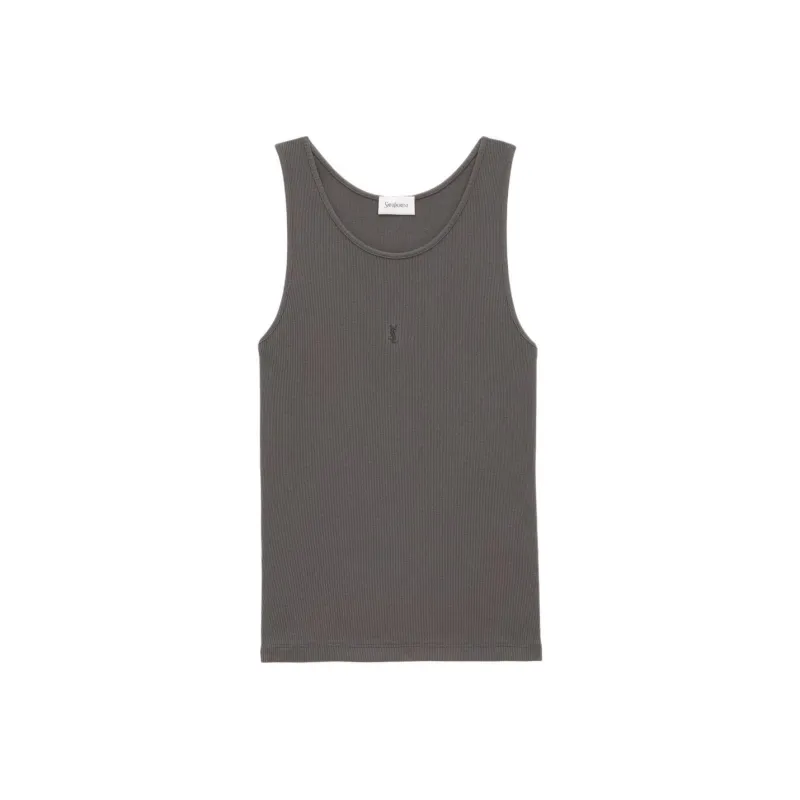 SAINT LAURENT Ribbed Tank Top-0