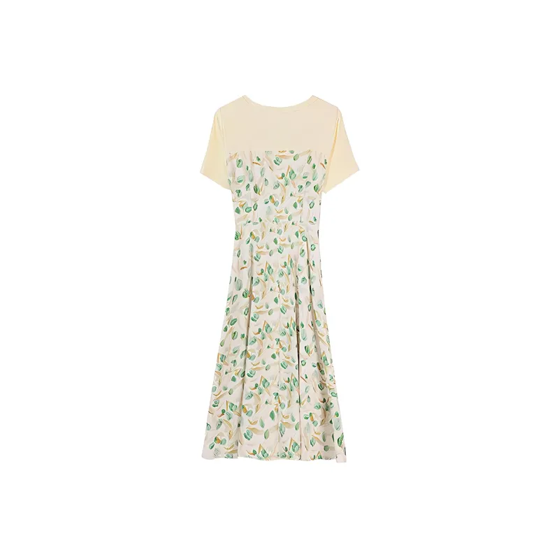 HUASJ Short Sleeved Dresses Women's Green Tulip-1