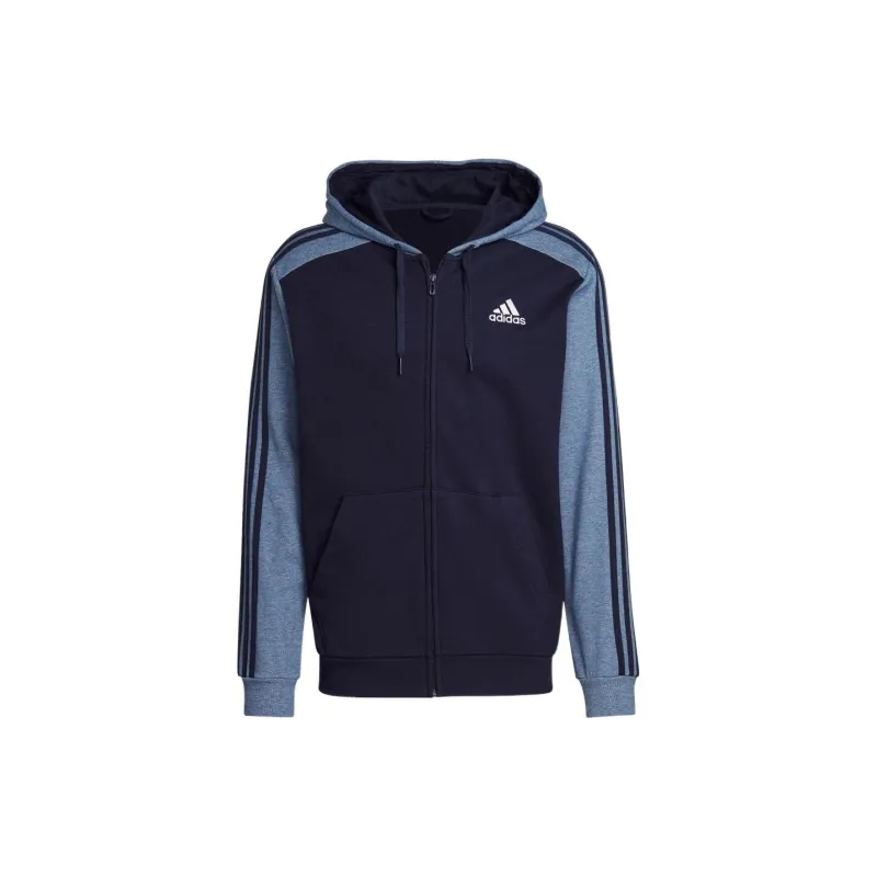 Adidas Essentials Melange French Terry Full Zip Hoodie-0