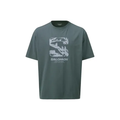 SALOMON T Shirt Unisex Gray Blue