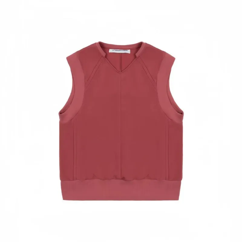 EMPTY REFERENCE x STUBBORN VISION Tank Tops Unisex Washable Red-0