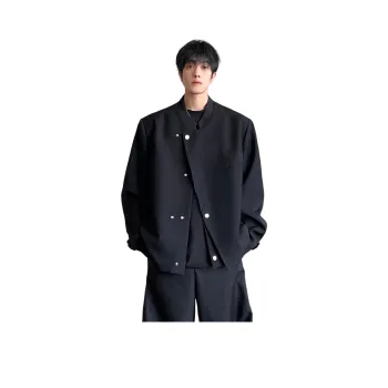 FASTFISH Coat Jacket Unisex Black