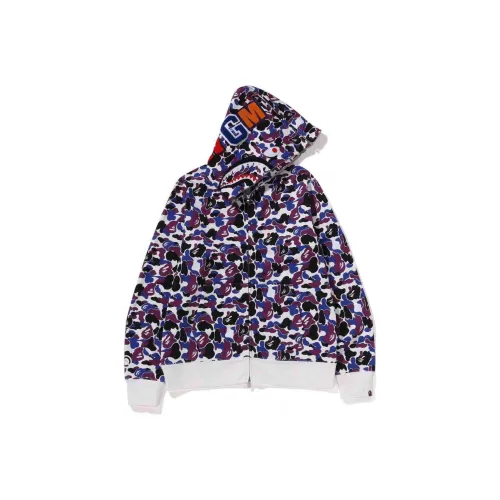 A BATHING APE Hong Kong 15th Anniversary Tiger Shark Half Full Zip Hoodie