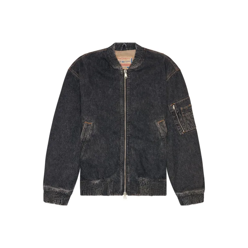 DIESEL D Weltik Denim Bomber Jacket-0
