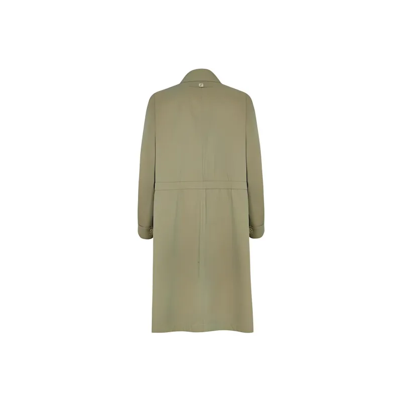 FENDI Green Coated Cotton Trench Coat Trench Coat Men's Green-1