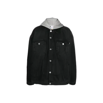 Vetements Hooded Denim Jacket