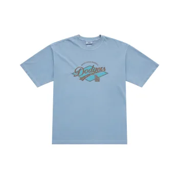 MLB Preppy Style Collection Los Angeles Dodgers SS25 T Shirt Unisex Light Denim