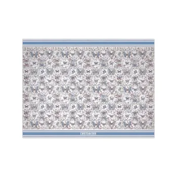 DIOR Cotton Knit Scarves Women's Blue White