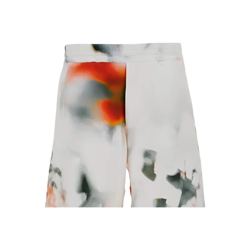 Alexander McQueen Tie Dyed Logo Embroidered Bermuda Shorts-3