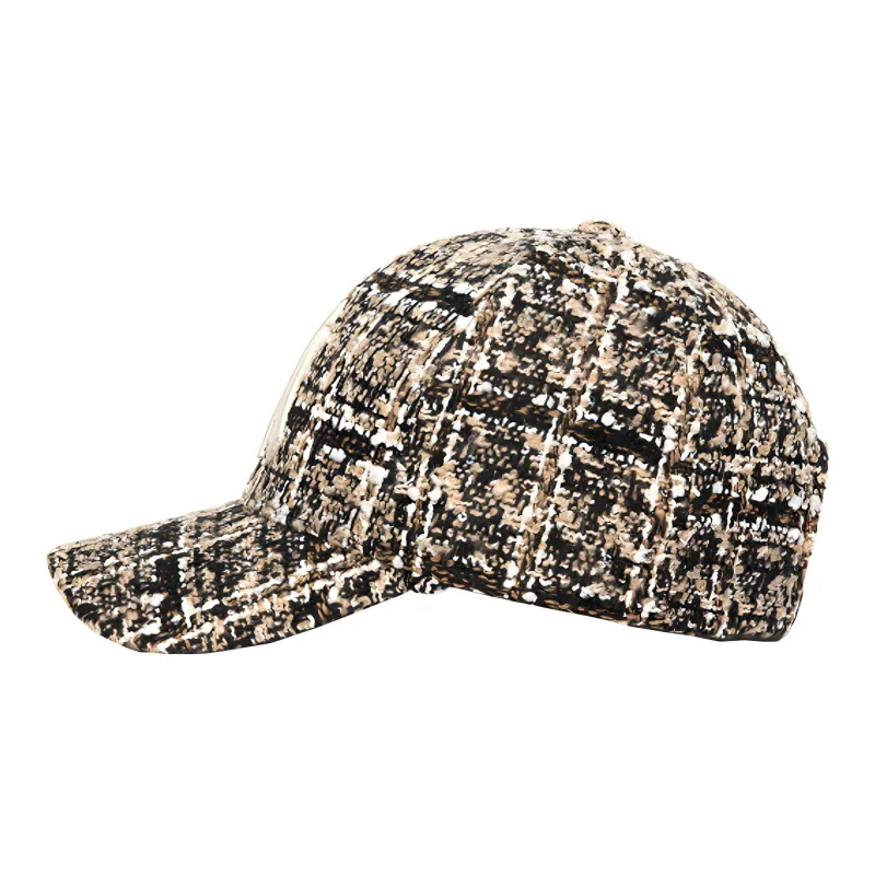 MLB Polyester Baseball Caps Women's Beige-3