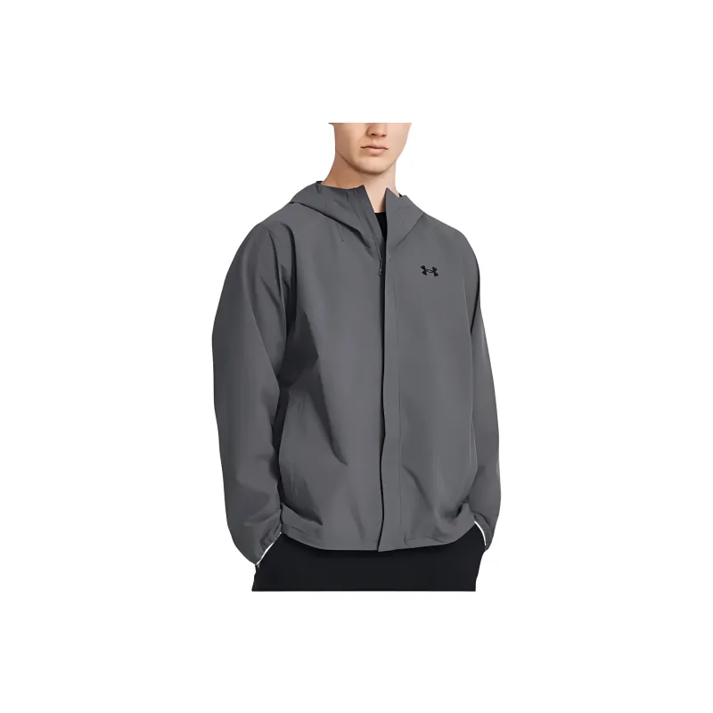 Under Armour Stormproof Cloudstrike Jackets Coats Unisex Gray Comes With Necklace-2