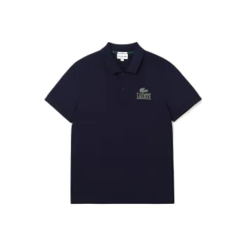 LACOSTE FW23 Polo Shirt Men's Navy Blue