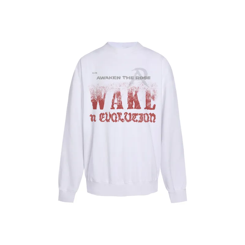 AWAKEN THE ROSE Sweatshirt Unisex White-0