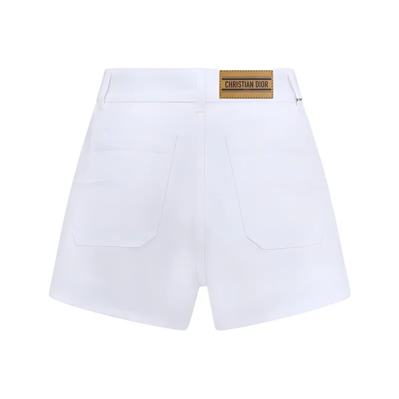 DIOR Denim Shorts Women's White-1