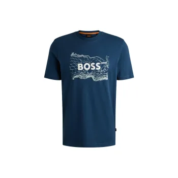 HUGO BOSS Logo print Cotton T shirt