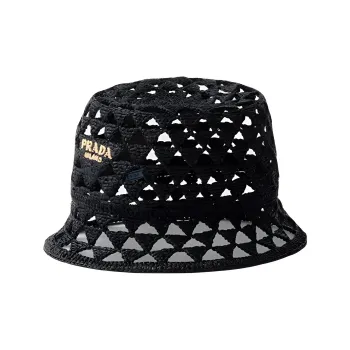 PRADA - Bucket Hats Women's Black/Tan