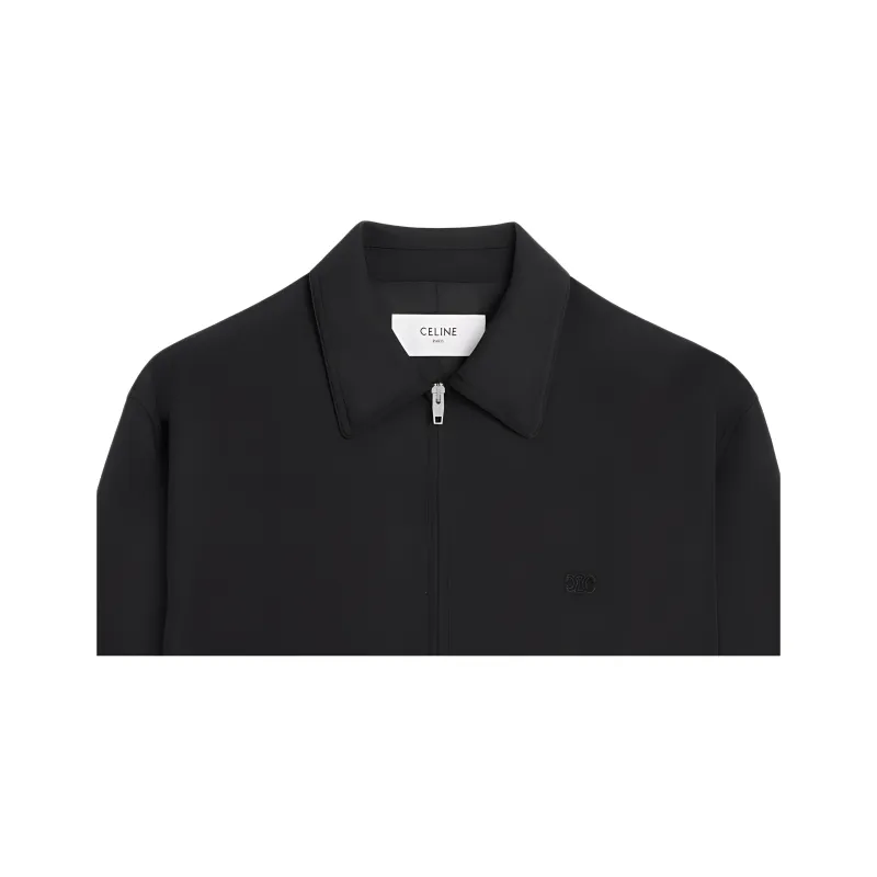 CELINE Triomphe Blouson Jacket In Rayon Twill-2