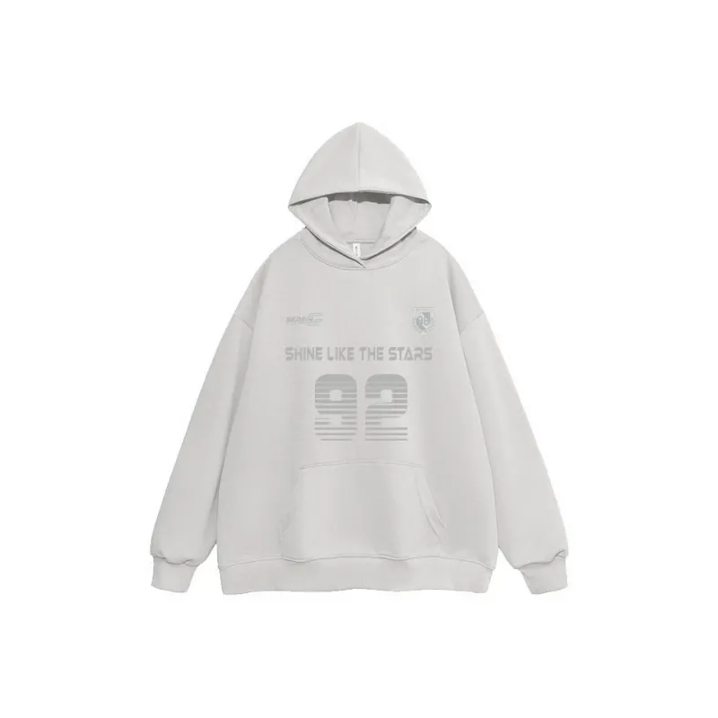 M MAICCO Sweatshirt Unisex White Gray-0