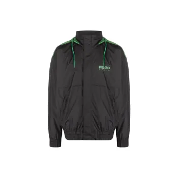 KENZO Logo Printed Zip Up Windbreaker