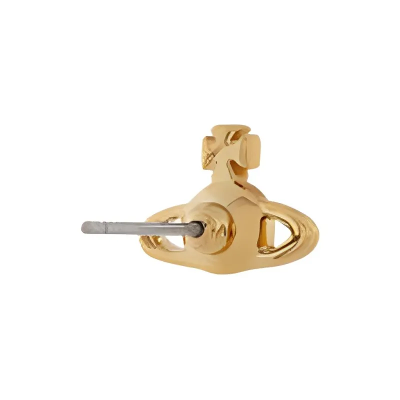 Vivienne Westwood Brass Crystal Gold-Plated Stud Earrings Women's Gold/Brown-1