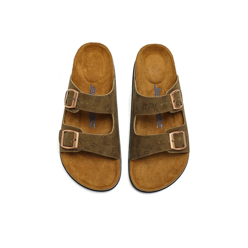 JEANSWEST Slip Resistant Abrasion Resistant Odor Resistant Birkenstock Shoes Unisex Taupe-4