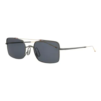 THOM BROWNE· Plate Frame Aviator Sunglasses Men's Black