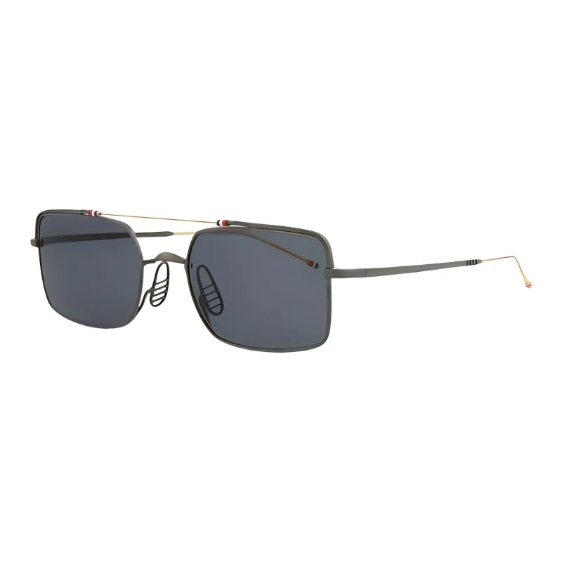 THOM BROWNE· Plate Frame Aviator Sunglasses Men's Black-0