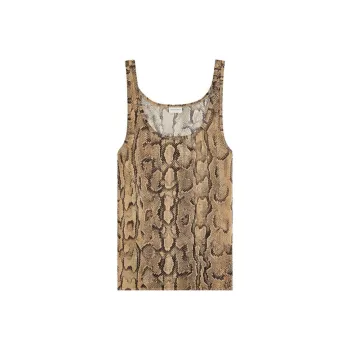 DRIES VAN NOTEN Python print Tank Top