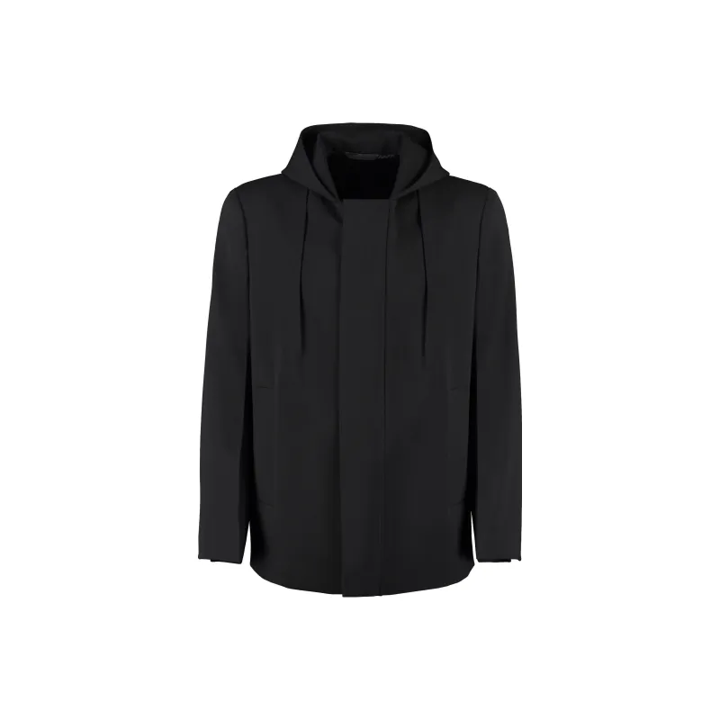 Givenchy Zip-Up Hooded Coat-0