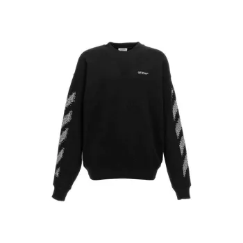 OFF WHITE Logo Embroidered Crewneck Sweatshirt