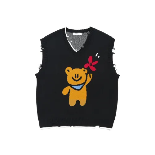 Guuka x Agaho Niche Design Irregular Distressed Sweater Tank Top Unisex